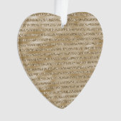 Glitzy Glam Gold Glitter Stripes Ornament (voorkant)