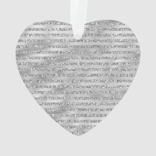 Glitzy Glam Gold Glitter Stripes Ornament (achterkant)