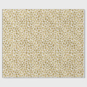 Glitzy Glam Gold White Glitter Leopard Print Cadeaupapier (Vlak)
