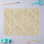 Glitzy Glam Gold White Glitter Leopard Print     Tissuepapier (Craft)