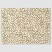 Glitzy Glam Gold White Glitter Leopard Print