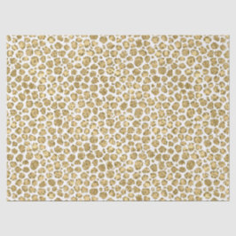 Glitzy Glam Gold White Glitter Leopard Print     Tissuepapier