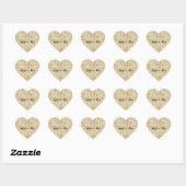 Glitzy Glam Goud Wit Glitter Luipaard Print Hart Sticker (Vel)