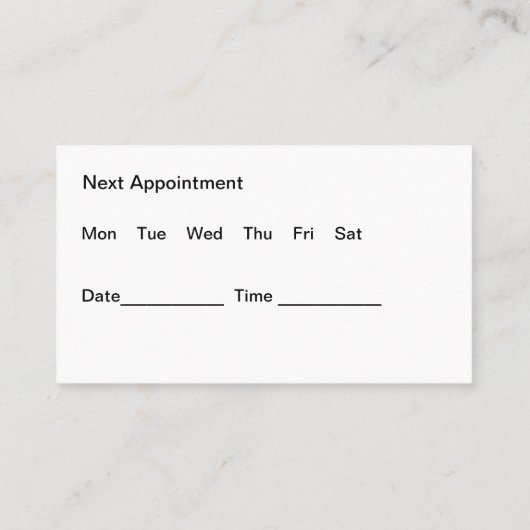 Glitzy Glam Haarstylist Afspraak Visitekaartjes (Achterkant)