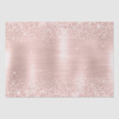 Glitzy Glam Meisjesachtige Roze Glitter Bruiloft Tissuepapier (Voorkant)