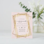 Glitzy Glam VERLOVING Uitnodigingen BUDGET (Staand voorkant)