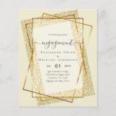 Glitzy Glam VERLOVINGSFeest Uitnodigingen BUDGET (Voorkant)