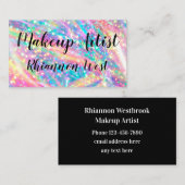 Glitzy Glassy Makeup Artist Artsy Visitekaartje (Voorkant / Achterkant)