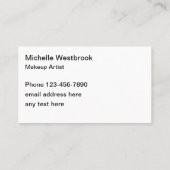 Glitzy Glassy Makeup Artist Visitekaartje (Achterkant)