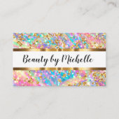 Glitzy Glassy Makeup Artist Visitekaartje (Voorkant)