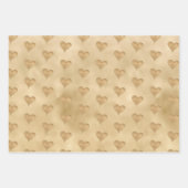 Glitzy Glitter Love Heart Inpakpapier Vel (Voorkant 3)
