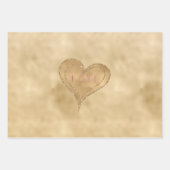 Glitzy Glitter Love Heart Inpakpapier Vel (Voorkant)