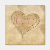 Glitzy Glitter Love Heart Magneet (Voorkant)