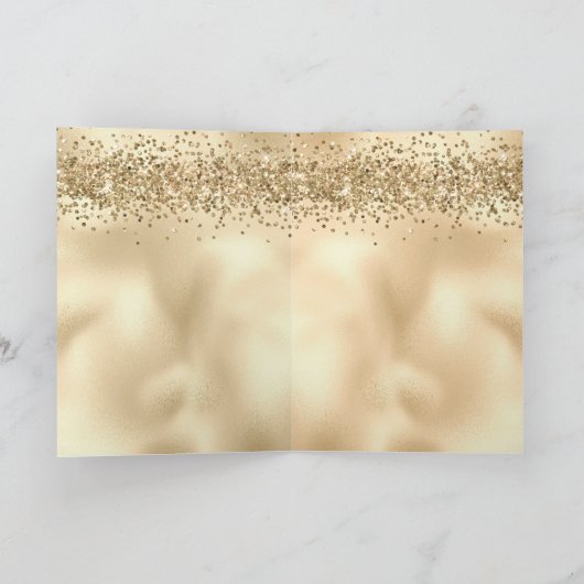 Glitzy Glitter Sparkle Confetti Kaart (Binnen)