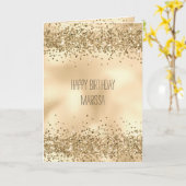 Glitzy Glitter Sparkle Confetti       Kaart (Gele Bloem)