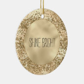 Glitzy Glitter Sparkle Confetti Shine Keramisch Ornament (Rechts)