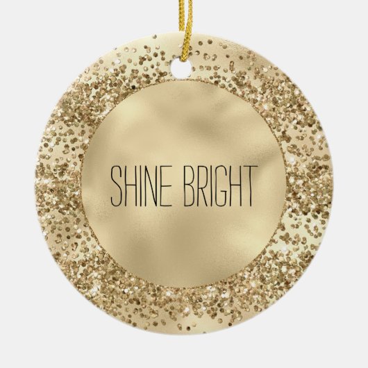 Glitzy Glitter Sparkle Confetti Shine Keramisch Ornament (Voorkant)