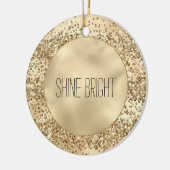 Glitzy Glitter Sparkle Confetti Shine Keramisch Ornament (Links)