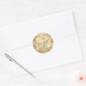 Glitzy Glitter Sparkle Confetti Shine Ronde Sticker (Envelop)
