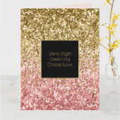 Glitzy Glitter Sparkle Kaart (Gele Bloem)