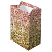 Glitzy Glitter Sparkle Medium Cadeauzakje (Voorkant Gekanteld)
