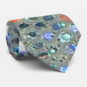 Glitzy Glitter Sparkly Silver Bling Stropdas (Opgerold)