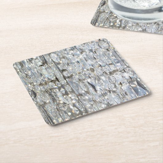 Glitzy Glittery Crystal Kartonnen Onderzetters (Schuin)