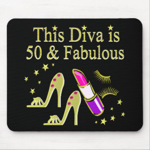 GLITZY GOLD 50E VERJAARDAG DIVA DESIGN MUISMAT