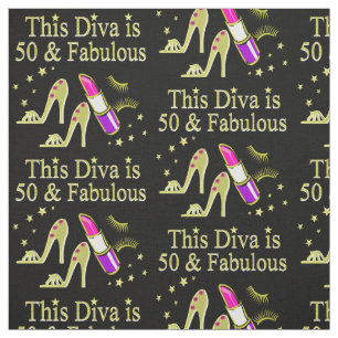 GLITZY GOLD 50E VERJAARDAG DIVA DESIGN STOF