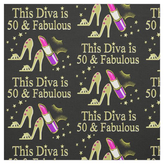 GLITZY GOLD 50E VERJAARDAG DIVA DESIGN STOF (Swatch)