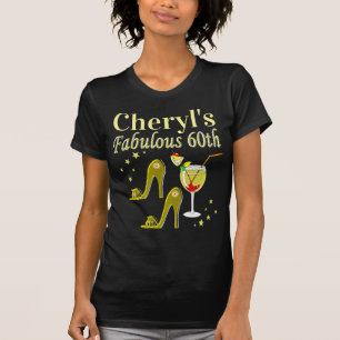 GLITZY GOLD 60TH BIRTHDAY PARTY T-SHIRT