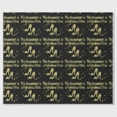 GLITZY GOLD ACCOUNTANT DIVA DESIGN CADEAUPAPIER (Vlak)