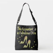 GLITZY GOLD ACCOUNTANT DIVA DESIGN CROSSBODY TAS (Achterkant)