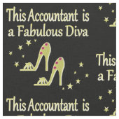 GLITZY GOLD ACCOUNTANT DIVA DESIGN STOF (Close Up)