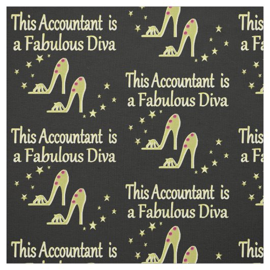GLITZY GOLD ACCOUNTANT DIVA DESIGN STOF (Swatch)