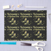 GLITZY GOLD ACCOUNTANT DIVA DESIGN TISSUEPAPIER (Craft)