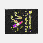 GLITZY GOLD ACCOUNTANT ONTWERP FLEECE DEKEN (Voorkant (Horizontaal))