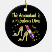 GLITZY GOLD ACCOUNTANT ONTWERP KERAMISCH ORNAMENT (Voorkant)
