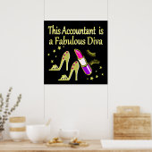 GLITZY GOLD ACCOUNTANT ONTWERP POSTER (Keuken)