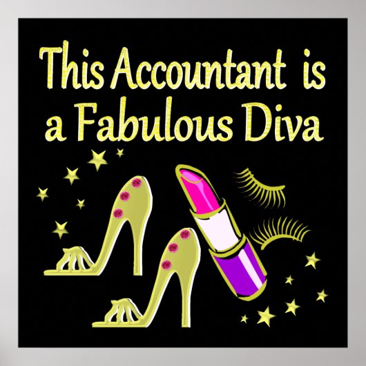 GLITZY GOLD ACCOUNTANT ONTWERP POSTER (Voorkant)