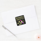 GLITZY GOLD ACCOUNTANT ONTWERP VIERKANTE STICKER (Envelop)