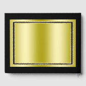 Glitzy Gold & Black 100e verjaardag Gastenboek (Achterkant)