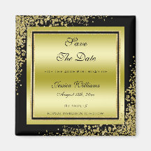 Glitzy Gold Confetti Decoraties sparen de datum