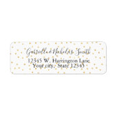 Glitzy Gold Confetti Etiket (Voorkant)