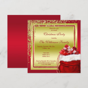 Glitzy Gold Confetti & kerstcadeaus voor kerstmis Kaart