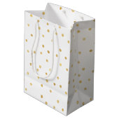 Glitzy Gold Confetti Medium Cadeauzakje (Achterkant Gekanteld)