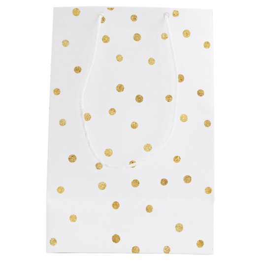 Glitzy Gold Confetti Medium Cadeauzakje (Achterkant)