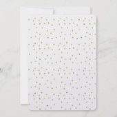 Glitzy Gold Confetti Verjaardag Kaart (Achterkant)