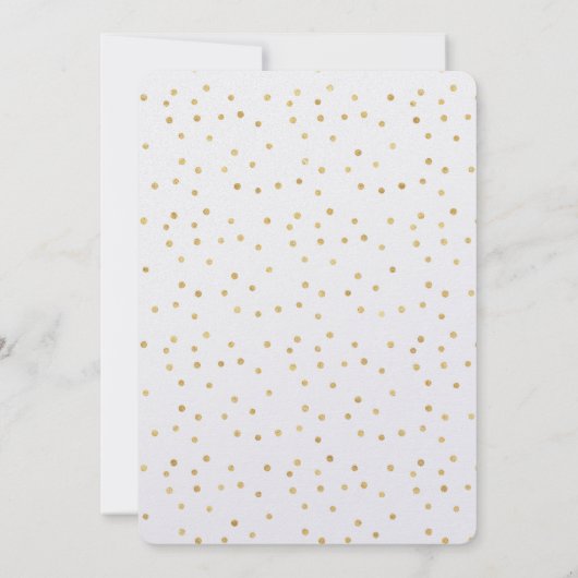 Glitzy Gold Confetti Verjaardag Kaart (Achterkant)