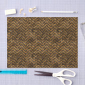 Glitzy Gold en Black Faux Foil Chevrons Tissuepapier (Craft)